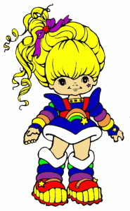 Rainbow Brite thinks she should cut back on the makeup and work on her clothes.